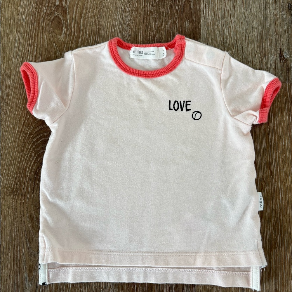 NWOT Miles Baby Love Tshirt Size: 3 months
